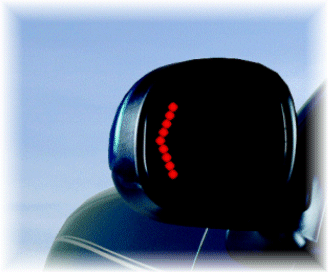 LEDs on car side mirror