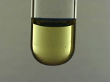 Silver nanoparticles in small glass test tube bottom