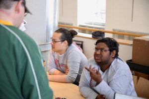 Volunteers explain science at engineering expo