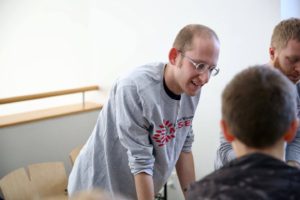 Volunteers explain science at engineering expo
