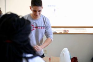 Volunteers explain science at engineering expo