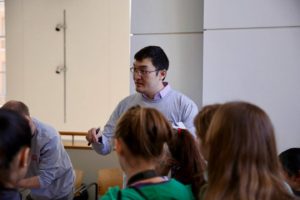 Volunteers explain science at engineering expo