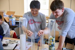 Volunteers explain science at engineering expo