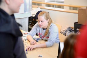 Volunteers explain science at engineering expo