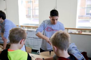 Volunteers explain science at engineering expo