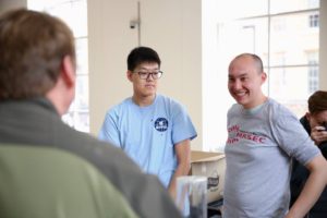 Volunteers explain science at engineering expo