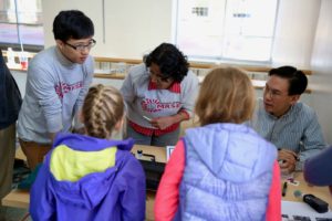 Volunteers explain science at engineering expo