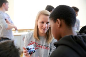 Volunteers explain science at engineering expo