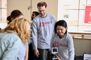 Volunteers explain science at engineering expo