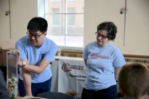 Volunteers explain science at engineering expo