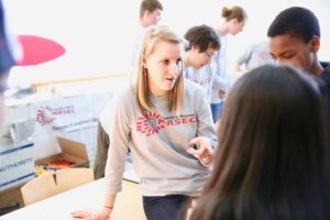 Volunteers explain science at engineering expo