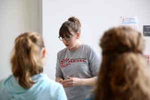 Volunteers explain science at engineering expo