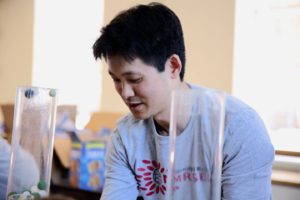 Volunteers explain science at engineering expo