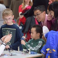 Visitors interact with MRSEC activities