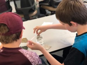 Local students perform a MRSEC field trip experiment