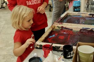Screen printing at the Science Festival
