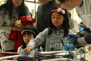 Screen printing at the Science Festival