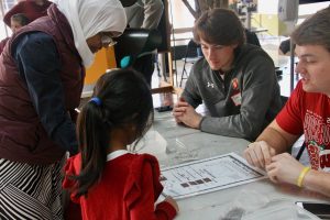 Visitors enjoy our demos