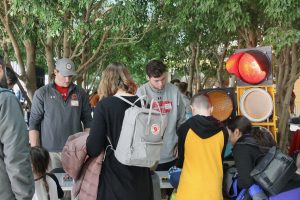 Visitors enjoy our demos