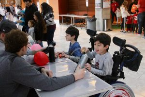 Visitors enjoy our demos