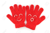 Two gloves are displayed to show that they are not superimposable